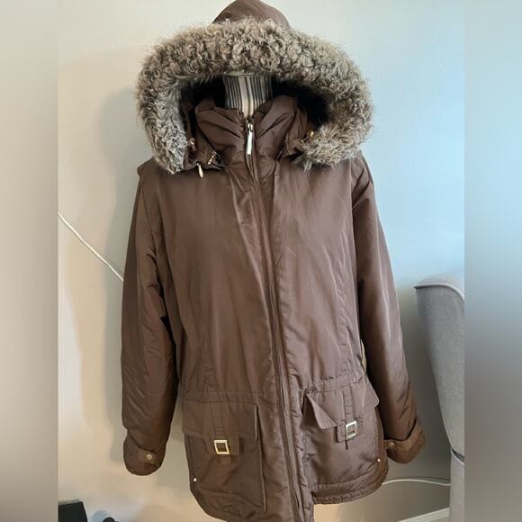 OBERMYER WOMENS WINTER JACKET WITH HOOD SIZE 16 MINT